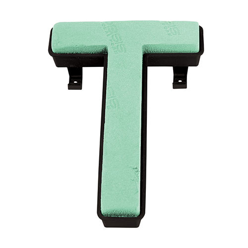 A Letter T Floral Foam Shape with Naylorbase backing!