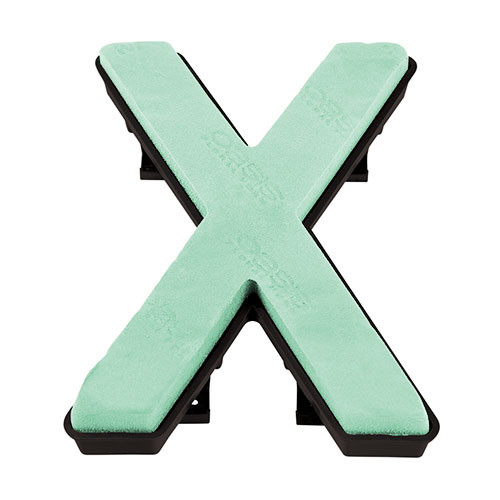 A Letter X Floral Foam Shape with Naylorbase backing!