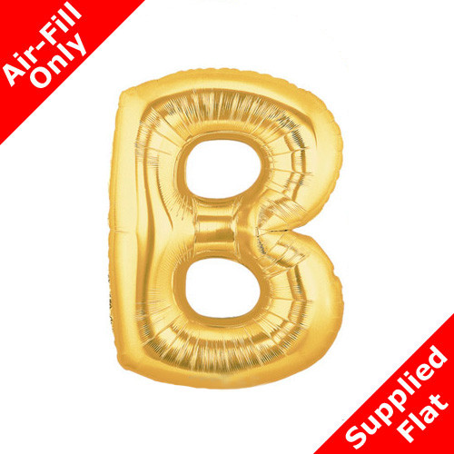 7 inch Antique Gold Letter B Foil Balloon (1) - Unpackaged