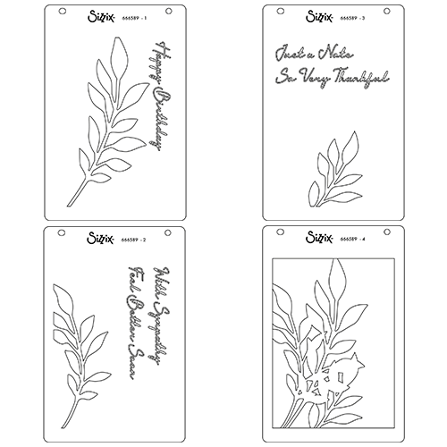 The stencils found in the A6 Frond Layered Stencil Set, designed by Stacey Park!