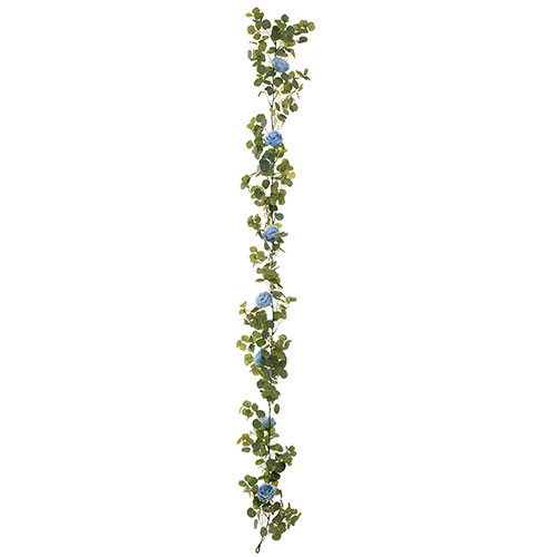 Eucalyptus Garland and Blue Roses