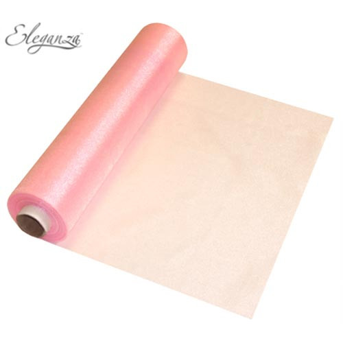 Soft Pink Organza - 29cm x 25m (1)