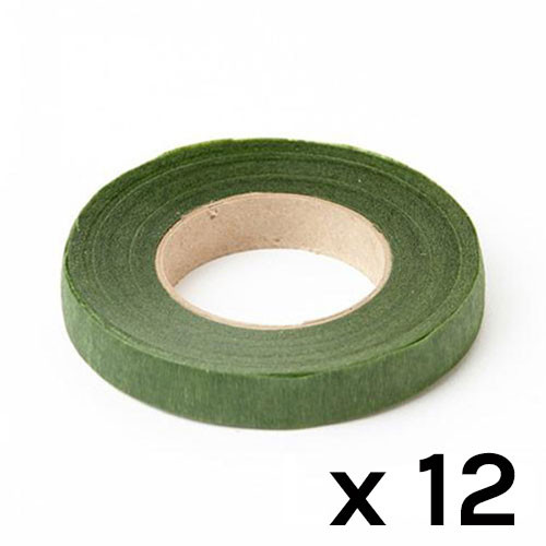 A roll of green coloured floristry tape