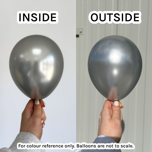 18" Glam Silver Prima Latex Balloons (25)