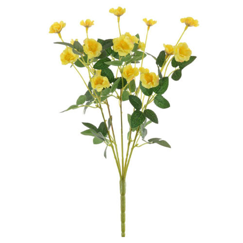 An artificial bunch of yellow buttercups.