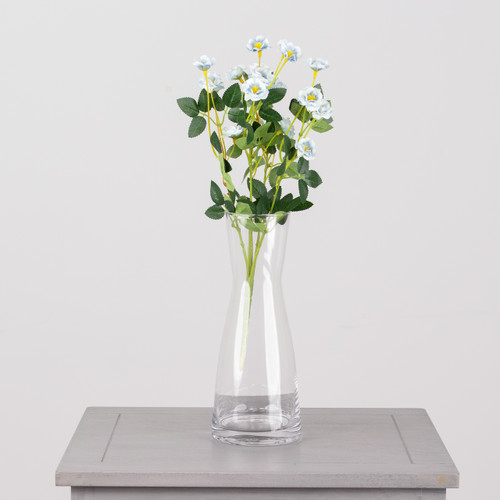 An artificial bunch of blue buttercups.