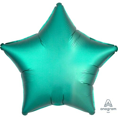 18" Jade Green Satin Star Foil Balloon (1) - UNPACKAGED