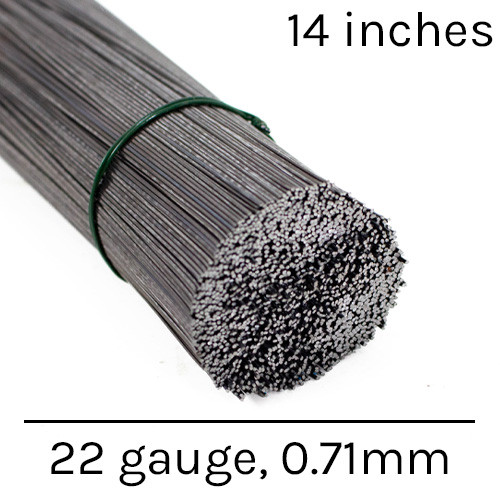 A pack of 14 inch, 22 gauge (0.71mm) stub wire, manufactured by Kaleidoscope.