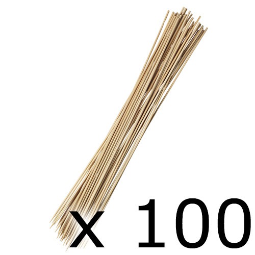 A pack of 100 30cm Natural Bamboo Sticks, supplied by Oasis!