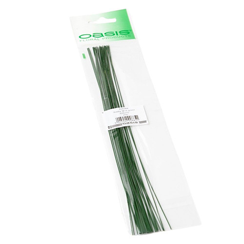 A 25g pack of Green Stub Wire, measuring approx. 25cm.