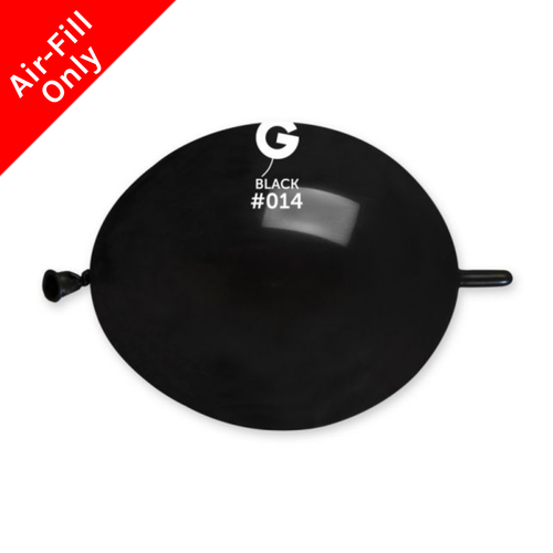 6” standard black g-link latex balloons