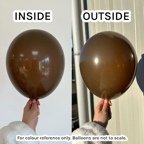 6” standard brown g-link latex balloons