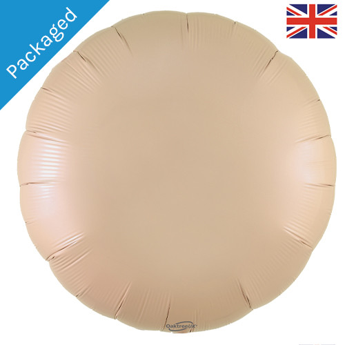 A nude coloured round foil balloon manufactured by Oaktree UK