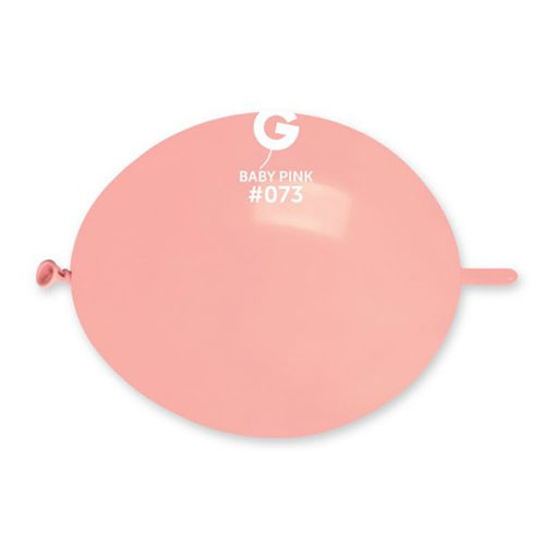 6” standard baby pink g-link latex balloons