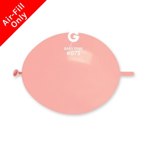 6” standard baby pink g-link latex balloons