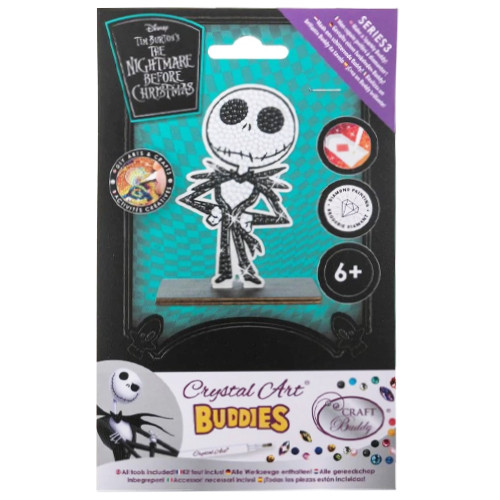 A Jack Skellington Crystal Art Buddy Kit, featuring the titular character from The Nightmare Before Christmas! A Jack Skellington Crystal Art Buddy Kit, featuring the titular character from The Nightmare Before Christmas!