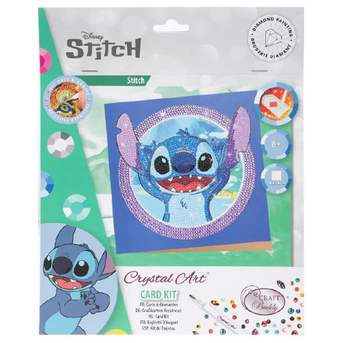 A Lilo & Stitch Crystal Art Card Kit: perfect for crafting and gifting!