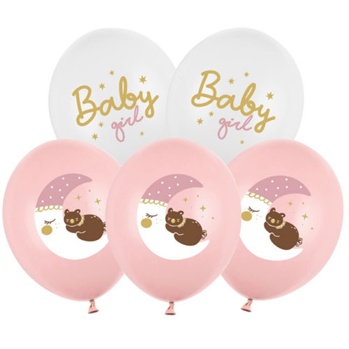 Baby pink latex balloons for baby showers