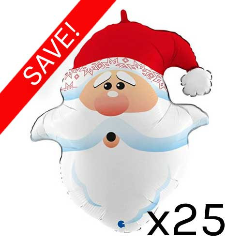 santa head foil balloon