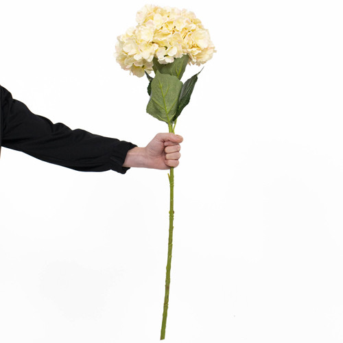 92cm Cream & Pink Hydrangea Stem (1)