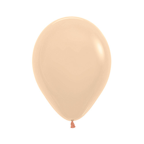 A pack of 100 5" Pastel Matte Malibu Peach Latex Balloons, manufactured by Sempertex!