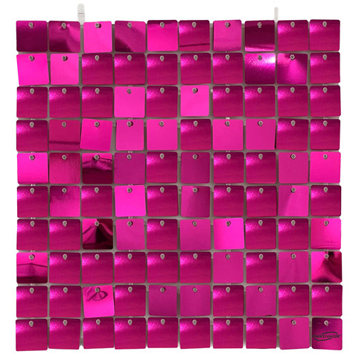 Metallic Fuchsia Square Sequin Panel