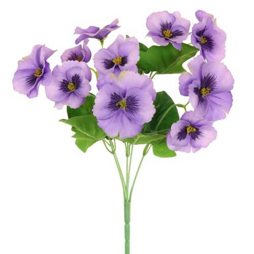 34cm Lilac Pansy Bunch (1) - Image 3