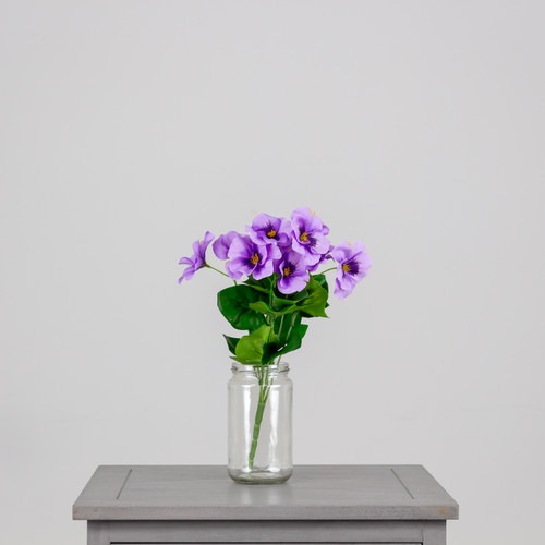 34cm Lilac Pansy Bunch (1) - Image 2
