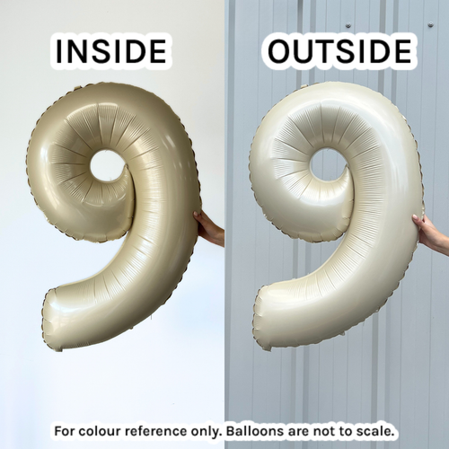 26 inch Cream Number 1 Satin Foil Balloon (1)