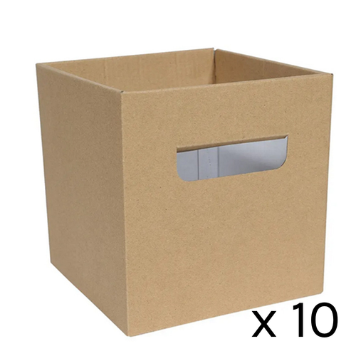 Kraft Flower Boxes - 15cm x 15cm (10) Kraft Flower Boxes - 15cm x 15cm (10)