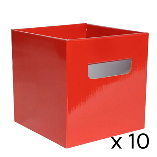 Red Pearl Flower Boxes - 15cm x 15cm (10) Red Pearl Flower Boxes - 15cm x 15cm (10)