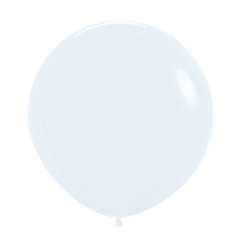 24" Fashion White Sempertex Latex Balloons (10)