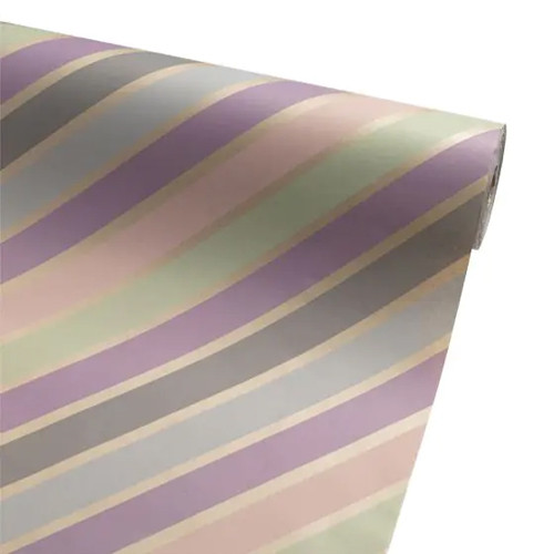 A 100m roll of pastel stripe Kraft paper