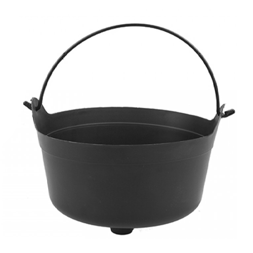 A Plastic Black Cauldron Bucket, measuring approx. 9"!