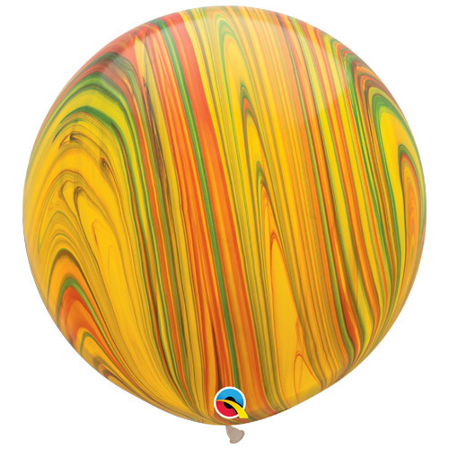30" Traditional Rainbow SuperAgate Latex Balloons (2)
