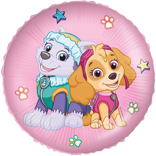 A Paw Patrol Skye and Everest character foil balloon, manufactured by Procos.