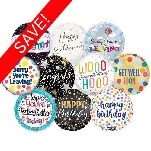 18 inch Workplace Messages Foil Pack (50 Balloons)