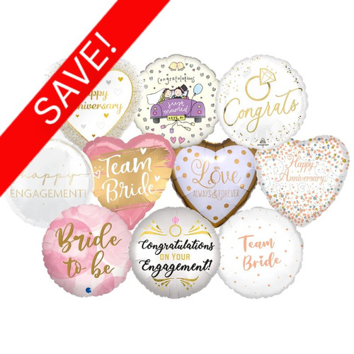 18 inch Couple Occasions Foil Pack (50 Balloons)