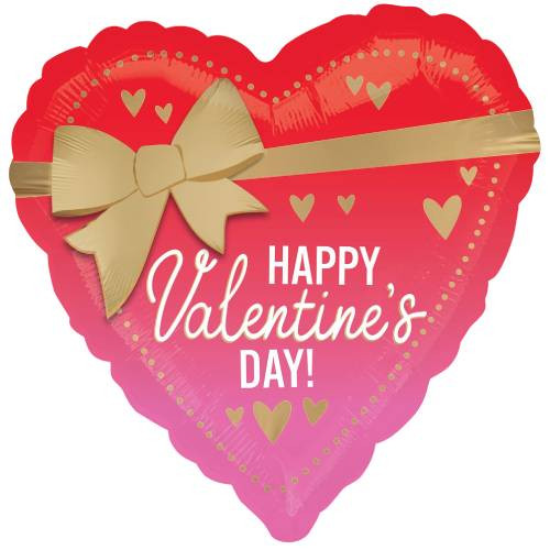 An 18 inch better with bows valentine's foil balloon.