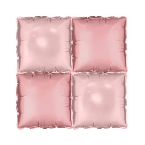 14 inch Matte & Glossy Dusty Rose Square Foil Balloon Panels (4)