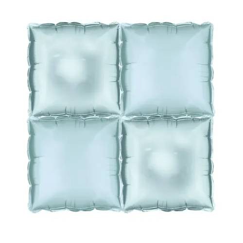 14 inch Matte & Glossy Misty Blue Square Foil Balloon Panels (4)