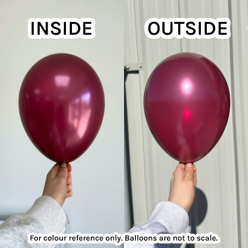 13" Metallic Burgundy Gemar Latex Balloons (50)
