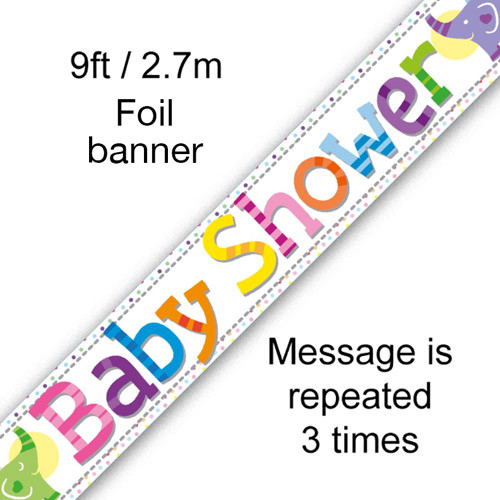 Baby Shower Elephants Banner - 2.7m (1)