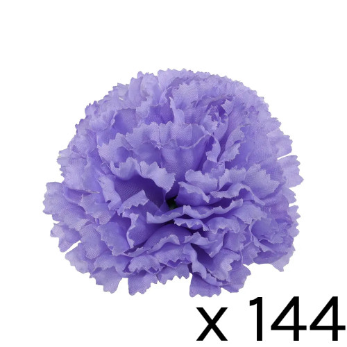 A lavender coloured carnation head