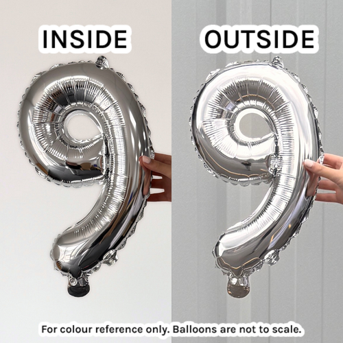 16 inch Silver Number 0 Foil Balloons (2)