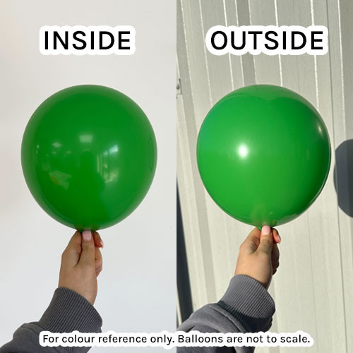 A pack of 260 green Tuftex entertainer balloons.