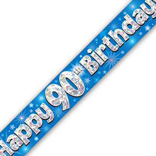 90th Birthday Blue Banner - 2.7m (1)