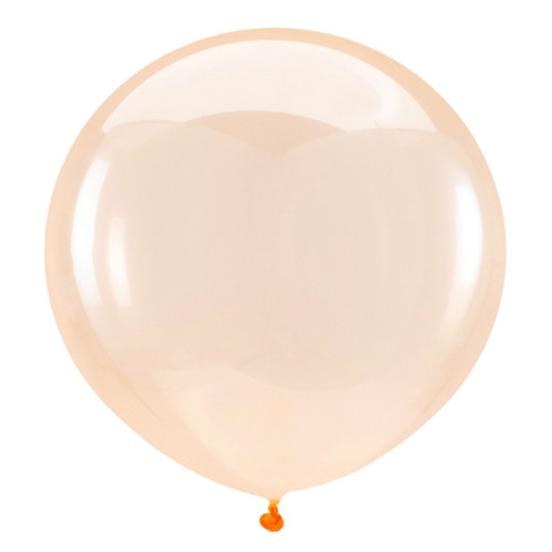 A pack of 4 24" Orange Crystal Clearz Latex Balloons, manufactured by Anagram!