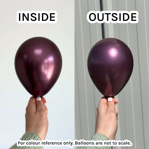 5" Cherry Lacquer Satin Luxe Anagram Latex Balloons (100)