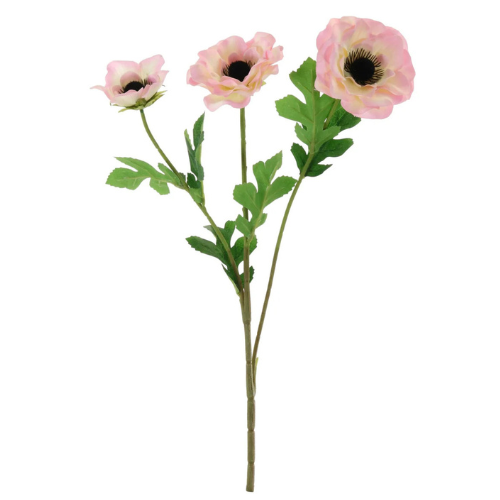 A pale pink anemone spray, measuring 50cm.